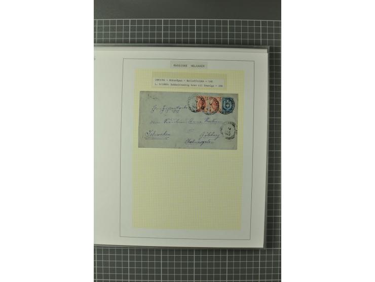 1872/1917, Ausstellungssammlung Ganzsachen des Zarenreichs, überwiegend in Estland verwendet auf 113 selbst gestalteten und a