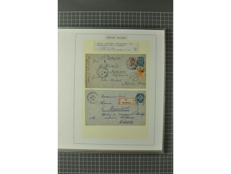 1872/1917, Ausstellungssammlung Ganzsachen des Zarenreichs, überwiegend in Estland verwendet auf 113 selbst gestalteten und a