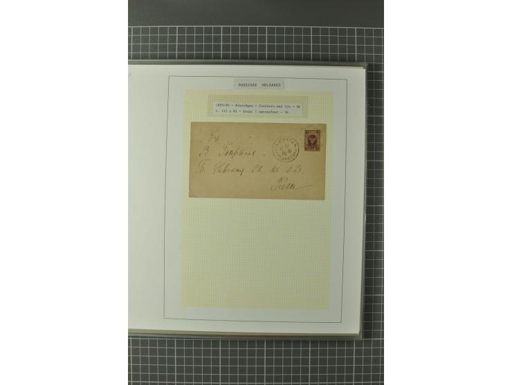 1872/1917, Ausstellungssammlung Ganzsachen des Zarenreichs, überwiegend in Estland verwendet auf 113 selbst gestalteten und a