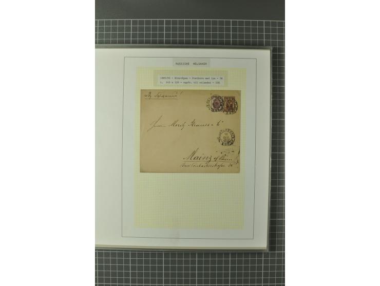 1872/1917, Ausstellungssammlung Ganzsachen des Zarenreichs, überwiegend in Estland verwendet auf 113 selbst gestalteten und a