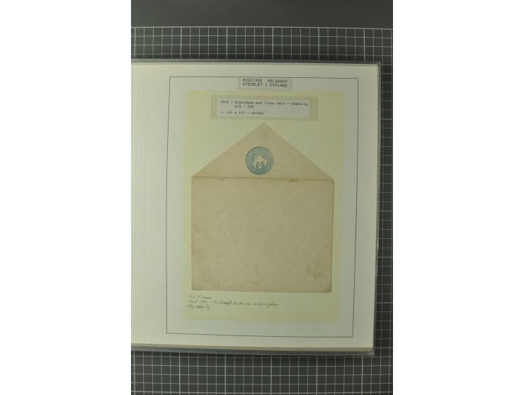 1872/1917, Ausstellungssammlung Ganzsachen des Zarenreichs, überwiegend in Estland verwendet auf 113 selbst gestalteten und a