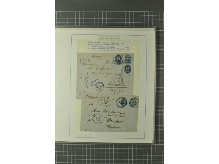 1872/1917, Ausstellungssammlung Ganzsachen des Zarenreichs, überwiegend in Estland verwendet auf 113 selbst gestalteten und a
