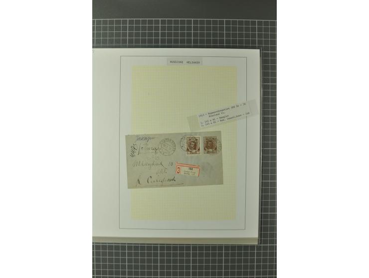 1872/1917, Ausstellungssammlung Ganzsachen des Zarenreichs, überwiegend in Estland verwendet auf 113 selbst gestalteten und a