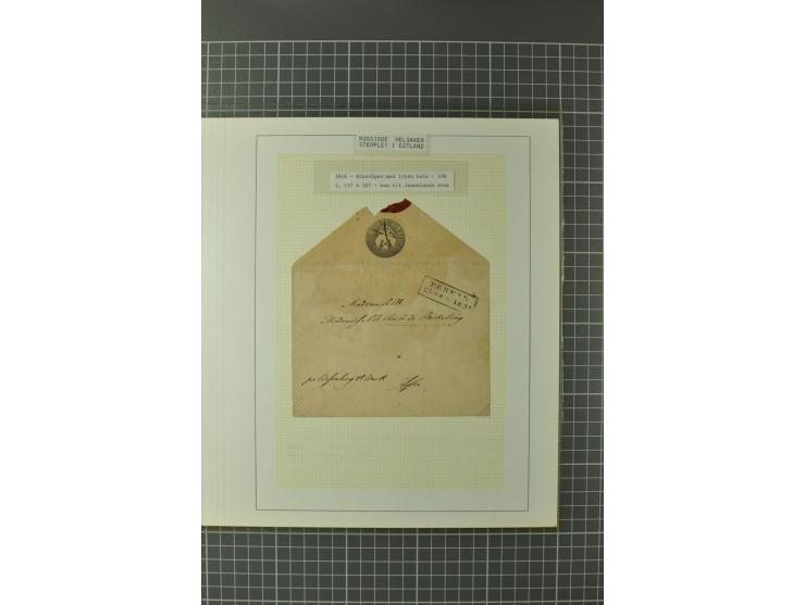 1872/1917, Ausstellungssammlung Ganzsachen des Zarenreichs, überwiegend in Estland verwendet auf 113 selbst gestalteten und a