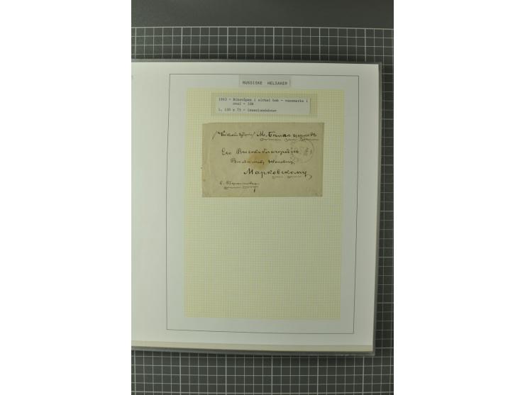 1872/1917, Ausstellungssammlung Ganzsachen des Zarenreichs, überwiegend in Estland verwendet auf 113 selbst gestalteten und a