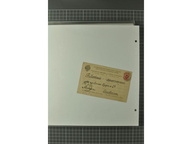 1872/1917, Ausstellungssammlung Ganzsachen des Zarenreichs, überwiegend in Estland verwendet auf 113 selbst gestalteten und a