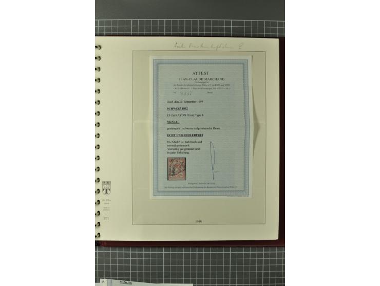 1849/1991, postfrische, ungebrauchte und gestempelte Sammlung mit u.a. Mi.-Nr. 2a, 5IIb, 7I, 7II (2), 9II (Paar), 10, 11, 18,