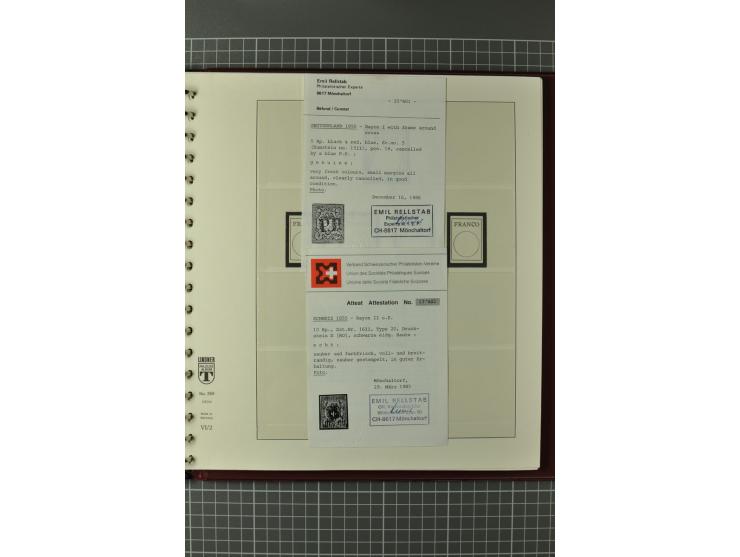1849/1991, postfrische, ungebrauchte und gestempelte Sammlung mit u.a. Mi.-Nr. 2a, 5IIb, 7I, 7II (2), 9II (Paar), 10, 11, 18,