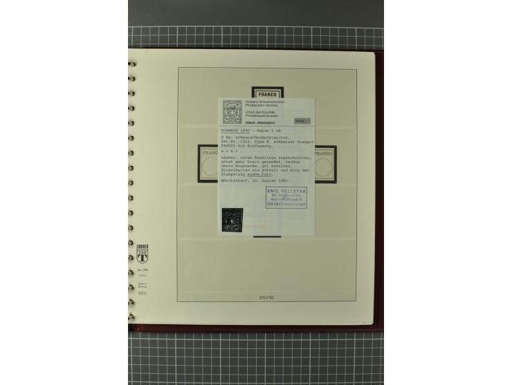 1849/1991, postfrische, ungebrauchte und gestempelte Sammlung mit u.a. Mi.-Nr. 2a, 5IIb, 7I, 7II (2), 9II (Paar), 10, 11, 18,