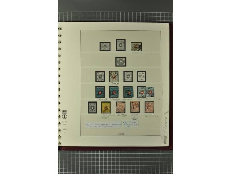 1849/1991, postfrische, ungebrauchte und gestempelte Sammlung mit u.a. Mi.-Nr. 2a, 5IIb, 7I, 7II (2), 9II (Paar), 10, 11, 18,