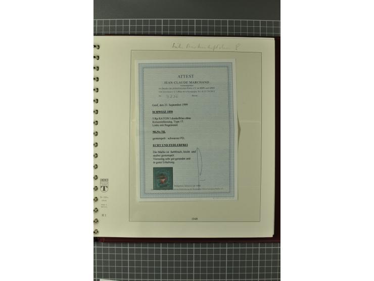 1849/1991, postfrische, ungebrauchte und gestempelte Sammlung mit u.a. Mi.-Nr. 2a, 5IIb, 7I, 7II (2), 9II (Paar), 10, 11, 18,