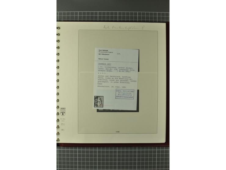 1849/1991, postfrische, ungebrauchte und gestempelte Sammlung mit u.a. Mi.-Nr. 2a, 5IIb, 7I, 7II (2), 9II (Paar), 10, 11, 18,