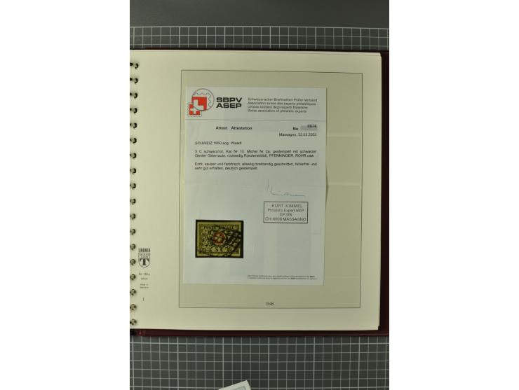 1849/1991, postfrische, ungebrauchte und gestempelte Sammlung mit u.a. Mi.-Nr. 2a, 5IIb, 7I, 7II (2), 9II (Paar), 10, 11, 18,