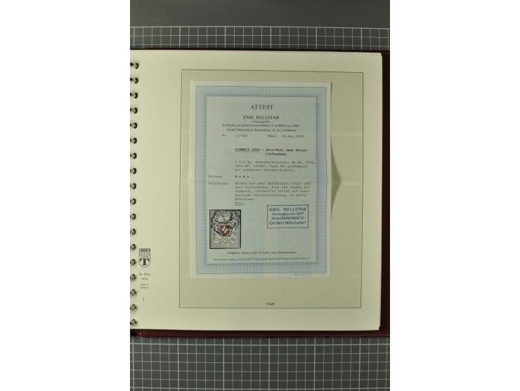 1849/1991, postfrische, ungebrauchte und gestempelte Sammlung mit u.a. Mi.-Nr. 2a, 5IIb, 7I, 7II (2), 9II (Paar), 10, 11, 18,