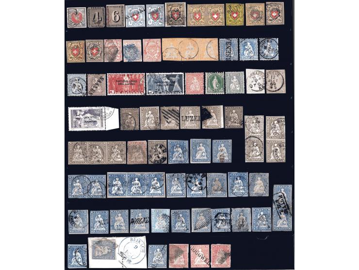 1851/1940 (ca.), fast ausschließlich gestempelte Partie mit u.a. Mi.-Nr. 8(7), 9(2), 12(3), außerdem über 60 Werte ex Mi.-Nr.