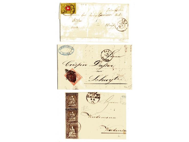 1851/1940 (ca.), fast ausschließlich gestempelte Partie mit u.a. Mi.-Nr. 8(7), 9(2), 12(3), außerdem über 60 Werte ex Mi.-Nr.