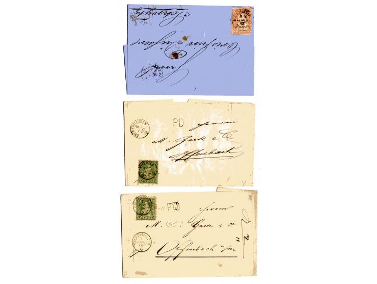 1851/1940 (ca.), fast ausschließlich gestempelte Partie mit u.a. Mi.-Nr. 8(7), 9(2), 12(3), außerdem über 60 Werte ex Mi.-Nr.