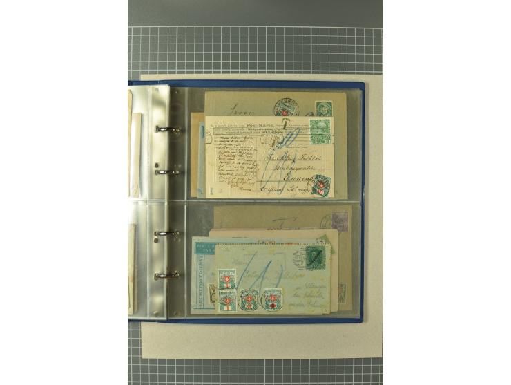 PORTOMARKEN: 1878/1938 (ca.), Sammlung mit 113 Briefen und Karten, dabei eine Fülle von interessanten Stücken, ganz überwiege