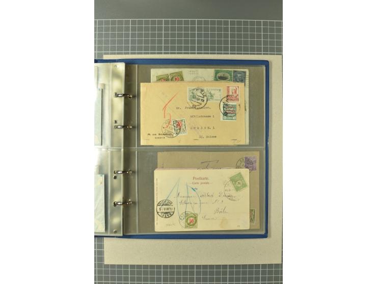PORTOMARKEN: 1878/1938 (ca.), Sammlung mit 113 Briefen und Karten, dabei eine Fülle von interessanten Stücken, ganz überwiege