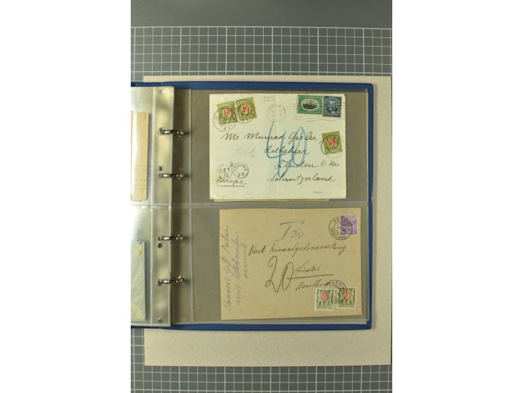 PORTOMARKEN: 1878/1938 (ca.), Sammlung mit 113 Briefen und Karten, dabei eine Fülle von interessanten Stücken, ganz überwiege