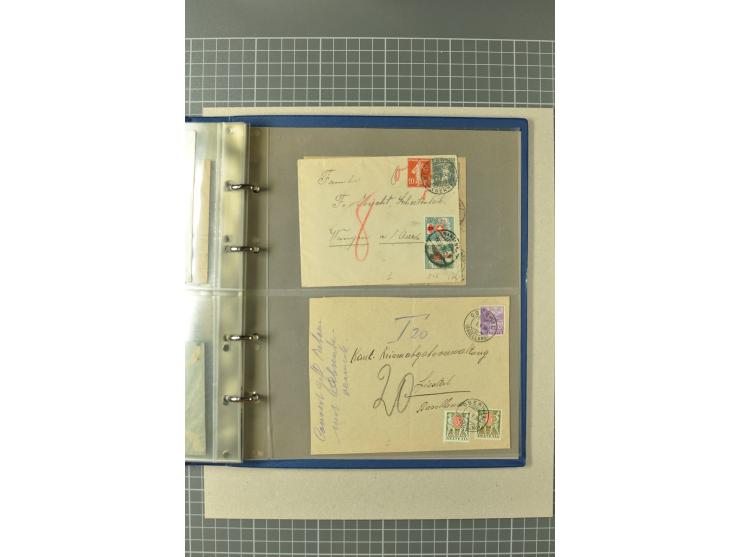 PORTOMARKEN: 1878/1938 (ca.), Sammlung mit 113 Briefen und Karten, dabei eine Fülle von interessanten Stücken, ganz überwiege