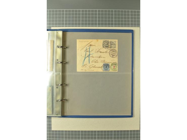 PORTOMARKEN: 1878/1938 (ca.), Sammlung mit 113 Briefen und Karten, dabei eine Fülle von interessanten Stücken, ganz überwiege