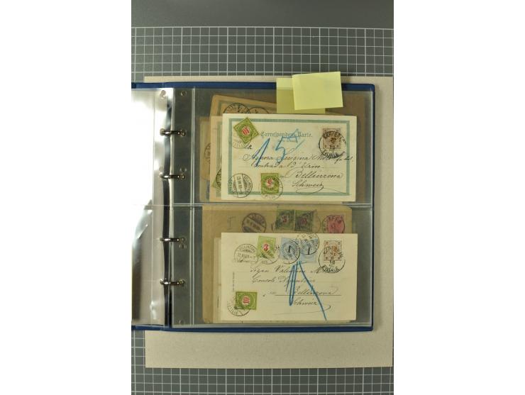 PORTOMARKEN: 1878/1938 (ca.), Sammlung mit 113 Briefen und Karten, dabei eine Fülle von interessanten Stücken, ganz überwiege