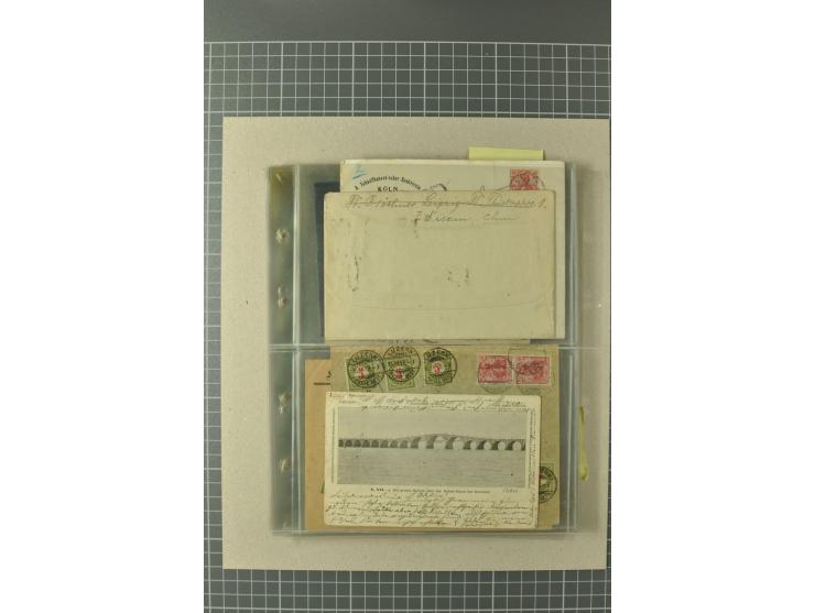 PORTOMARKEN: 1878/1938 (ca.), Sammlung mit 113 Briefen und Karten, dabei eine Fülle von interessanten Stücken, ganz überwiege