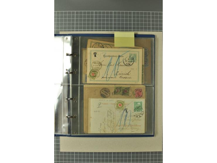 PORTOMARKEN: 1878/1938 (ca.), Sammlung mit 113 Briefen und Karten, dabei eine Fülle von interessanten Stücken, ganz überwiege