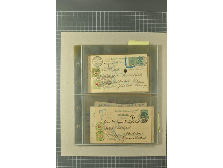 PORTOMARKEN: 1878/1938 (ca.), Sammlung mit 113 Briefen und Karten, dabei eine Fülle von interessanten Stücken, ganz überwiege