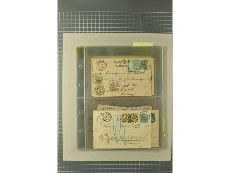PORTOMARKEN: 1878/1938 (ca.), Sammlung mit 113 Briefen und Karten, dabei eine Fülle von interessanten Stücken, ganz überwiege