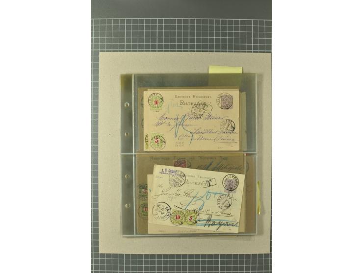 PORTOMARKEN: 1878/1938 (ca.), Sammlung mit 113 Briefen und Karten, dabei eine Fülle von interessanten Stücken, ganz überwiege