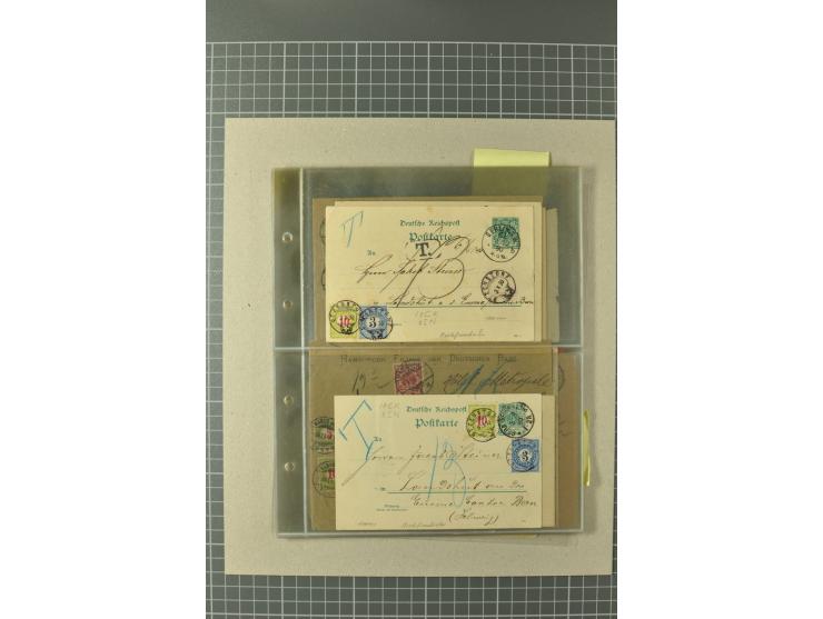 PORTOMARKEN: 1878/1938 (ca.), Sammlung mit 113 Briefen und Karten, dabei eine Fülle von interessanten Stücken, ganz überwiege