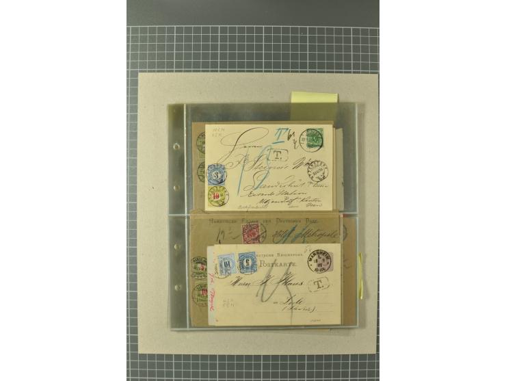 PORTOMARKEN: 1878/1938 (ca.), Sammlung mit 113 Briefen und Karten, dabei eine Fülle von interessanten Stücken, ganz überwiege
