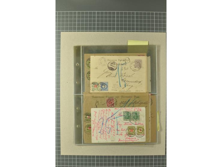 PORTOMARKEN: 1878/1938 (ca.), Sammlung mit 113 Briefen und Karten, dabei eine Fülle von interessanten Stücken, ganz überwiege