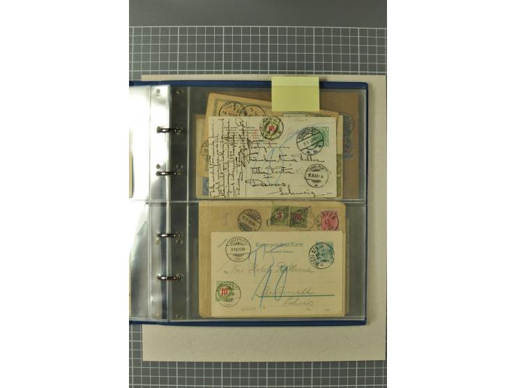PORTOMARKEN: 1878/1938 (ca.), Sammlung mit 113 Briefen und Karten, dabei eine Fülle von interessanten Stücken, ganz überwiege