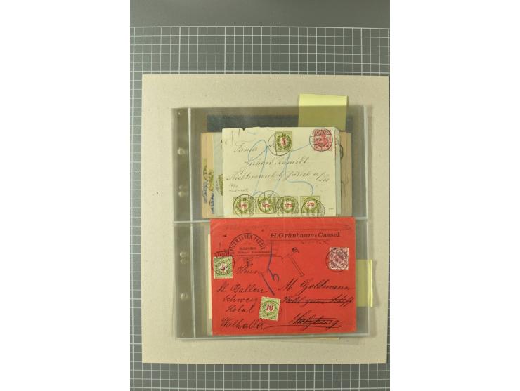PORTOMARKEN: 1878/1938 (ca.), Sammlung mit 113 Briefen und Karten, dabei eine Fülle von interessanten Stücken, ganz überwiege