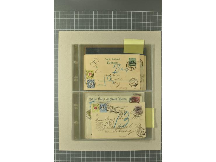 PORTOMARKEN: 1878/1938 (ca.), Sammlung mit 113 Briefen und Karten, dabei eine Fülle von interessanten Stücken, ganz überwiege