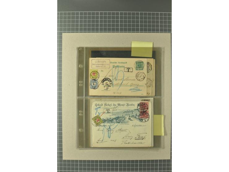 PORTOMARKEN: 1878/1938 (ca.), Sammlung mit 113 Briefen und Karten, dabei eine Fülle von interessanten Stücken, ganz überwiege