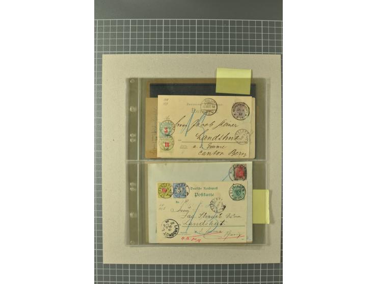 PORTOMARKEN: 1878/1938 (ca.), Sammlung mit 113 Briefen und Karten, dabei eine Fülle von interessanten Stücken, ganz überwiege