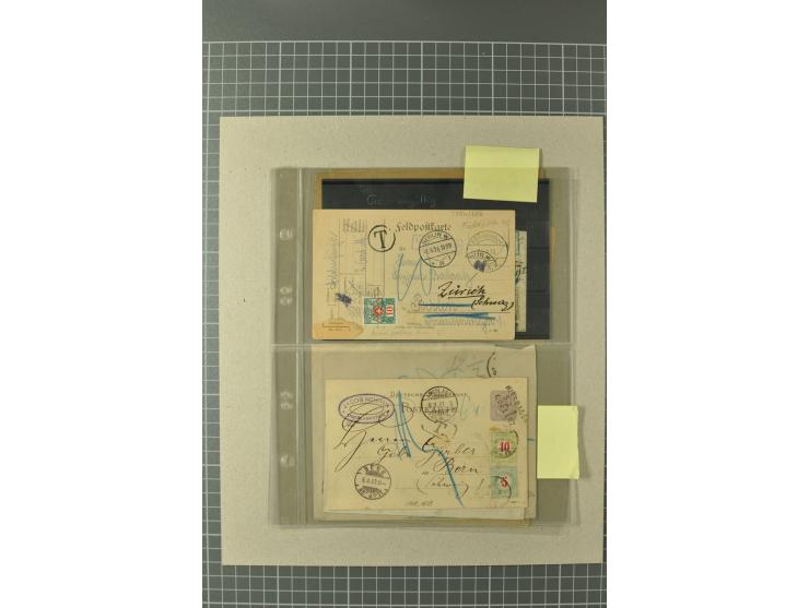 PORTOMARKEN: 1878/1938 (ca.), Sammlung mit 113 Briefen und Karten, dabei eine Fülle von interessanten Stücken, ganz überwiege