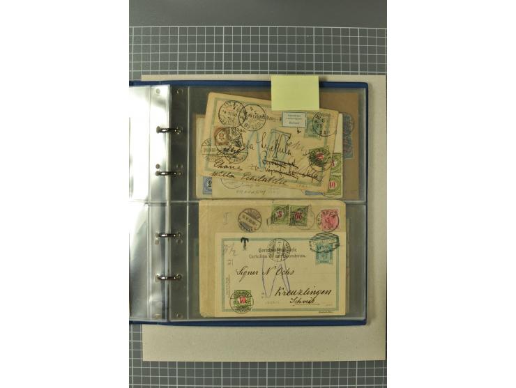 PORTOMARKEN: 1878/1938 (ca.), Sammlung mit 113 Briefen und Karten, dabei eine Fülle von interessanten Stücken, ganz überwiege