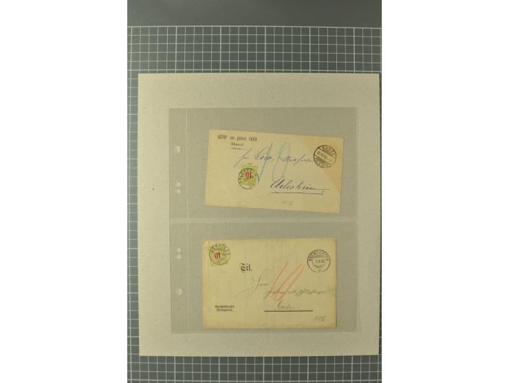 PORTOMARKEN: 1878/1938 (ca.), Sammlung mit 113 Briefen und Karten, dabei eine Fülle von interessanten Stücken, ganz überwiege
