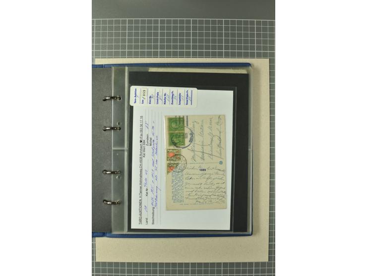 PORTOMARKEN: 1878/1938 (ca.), Sammlung mit 113 Briefen und Karten, dabei eine Fülle von interessanten Stücken, ganz überwiege