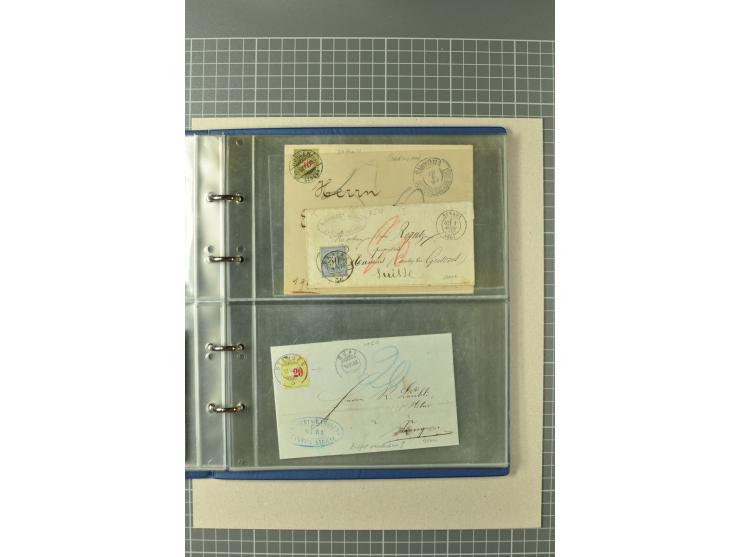 PORTOMARKEN: 1878/1938 (ca.), Sammlung mit 113 Briefen und Karten, dabei eine Fülle von interessanten Stücken, ganz überwiege
