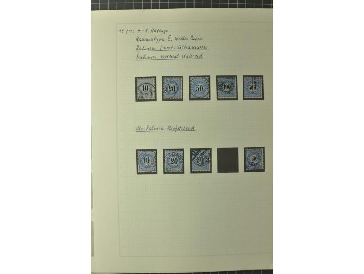 1878/1938, ungebrauchte und überwiegend gestempelte Spezialsammlung, dabei verschiedene Auflagen, normale und kopfstehende Ra