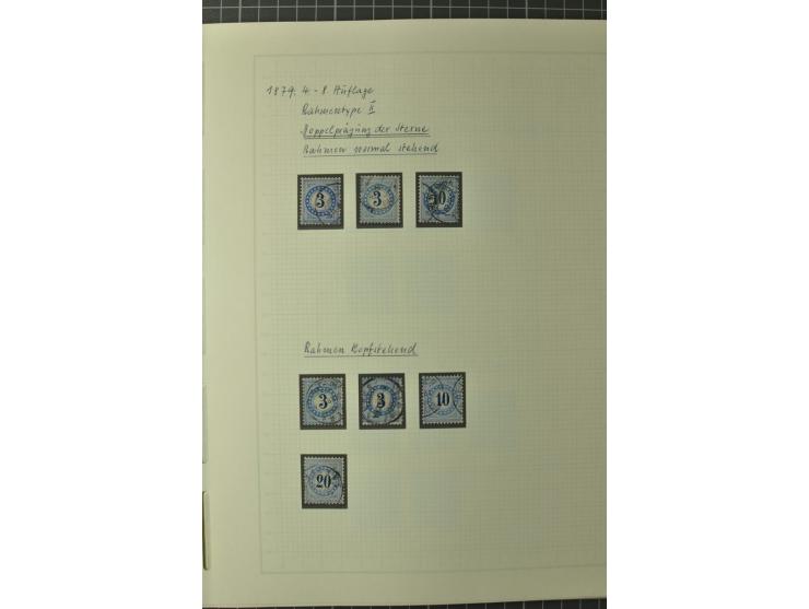 1878/1938, ungebrauchte und überwiegend gestempelte Spezialsammlung, dabei verschiedene Auflagen, normale und kopfstehende Ra