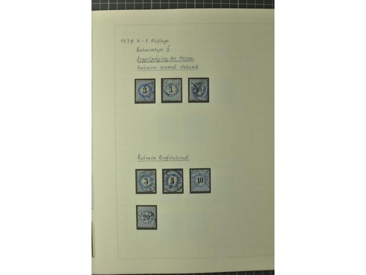 1878/1938, ungebrauchte und überwiegend gestempelte Spezialsammlung, dabei verschiedene Auflagen, normale und kopfstehende Ra