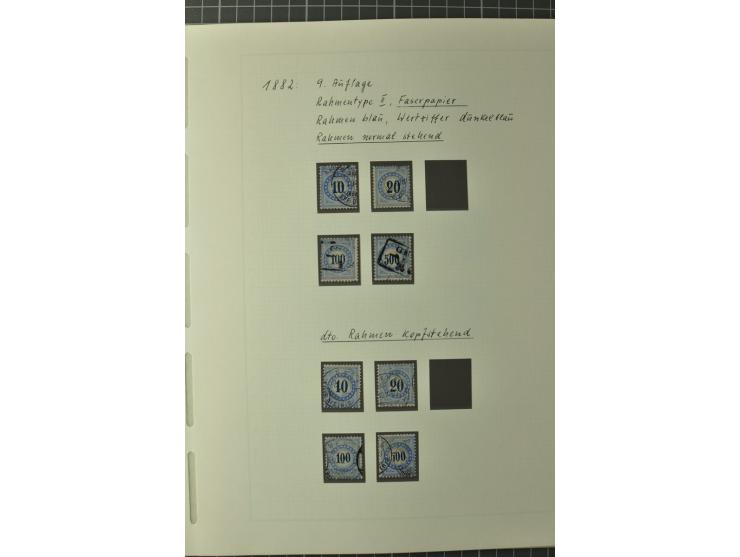 1878/1938, ungebrauchte und überwiegend gestempelte Spezialsammlung, dabei verschiedene Auflagen, normale und kopfstehende Ra