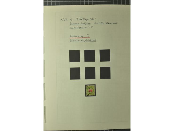 1878/1938, ungebrauchte und überwiegend gestempelte Spezialsammlung, dabei verschiedene Auflagen, normale und kopfstehende Ra